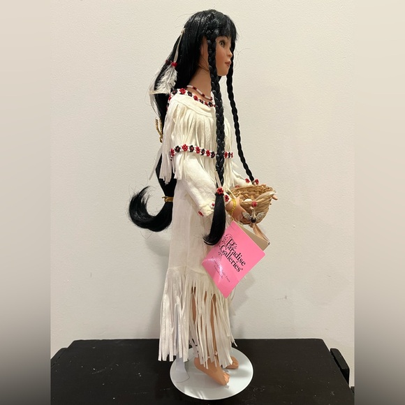 Paradise Galleries “Swirling Waters” Native American Porcelain Doll - Picture 6 of 14